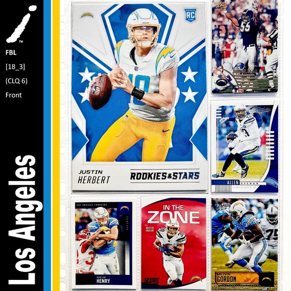 NFL Other - Los Angeles Chargers 6 Card Lot - FBL [18_3]